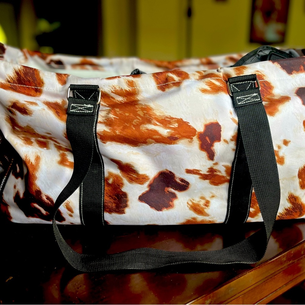 Cow Print Large Utility Tote